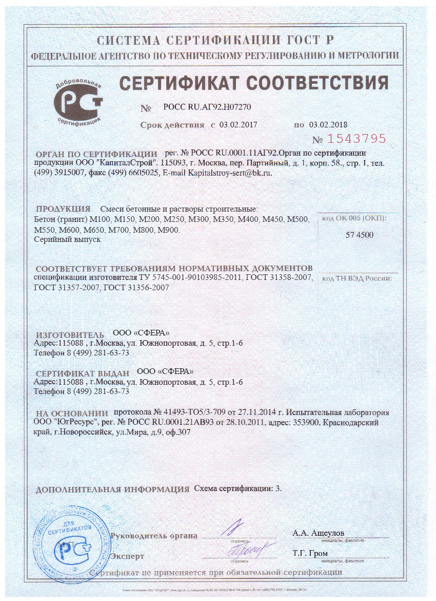 Сертификат на растворы цементные марки 150 штриховка керамзитобетона по гост